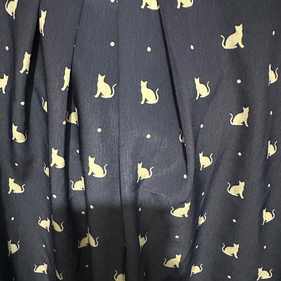 Navy - Cream Cat 🐈‍⬛ print - Picture 2 of 6